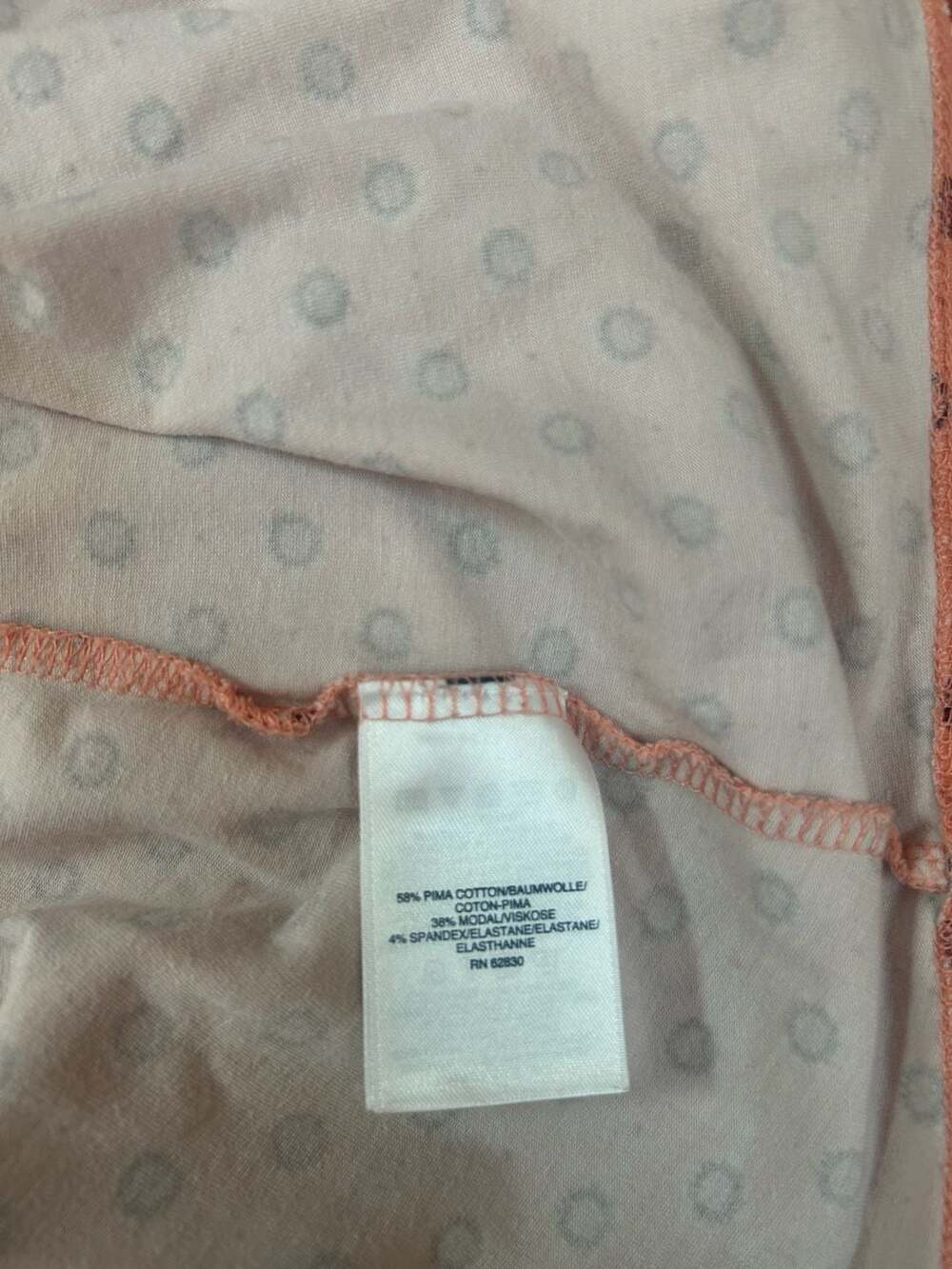 Lands' End Peach Floral Print Faux Wrap Jersey Maxi Dress - Picture 7 of 8